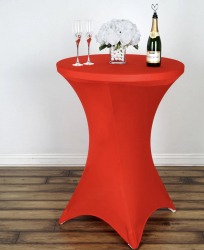 Red Spandex Table Cover