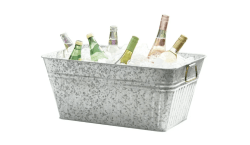 Rectangular Galvanized Ice Bucket